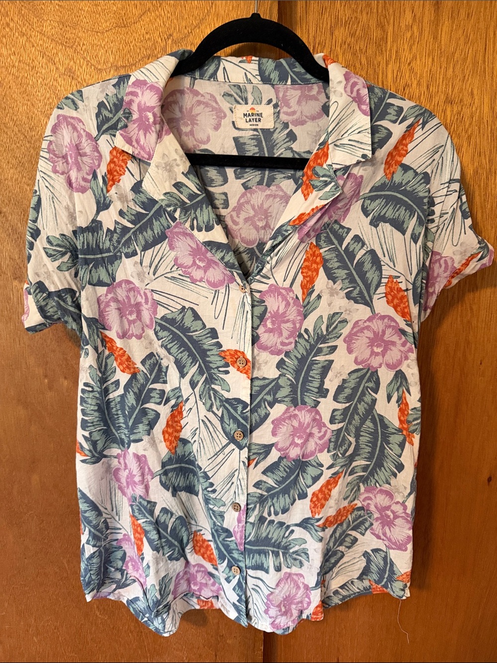 Women's Marine Layer Hawaiian Shirt - Size M